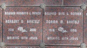 Bartelt,   Herbert D. gravesite