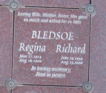 Bledsoe,   Richard E. gravesite