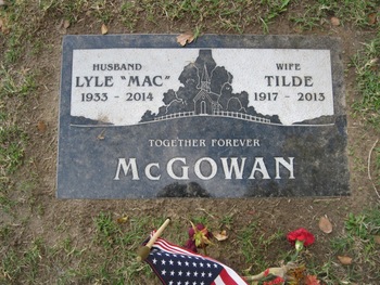 McGowan,   Lyle ('Mac') gravesite