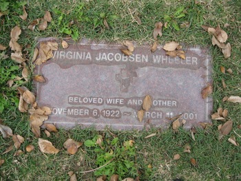Wheeler,   Virginia Mary gravesite