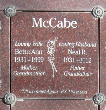 McCabe,   Neale R. gravesite
