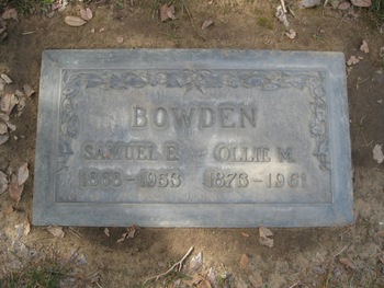 Bowden,   Samuel Edward gravesite