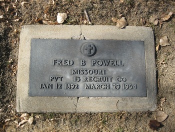 Powell,   Fred Benson gravesite