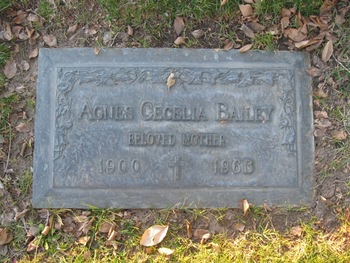 Bailey,   Agnes Cecelia gravesite