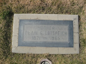 Lotspeich,   Pearl G. gravesite