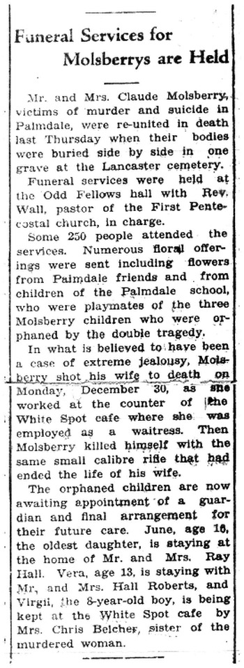 Molsberry, Dessie R obituary