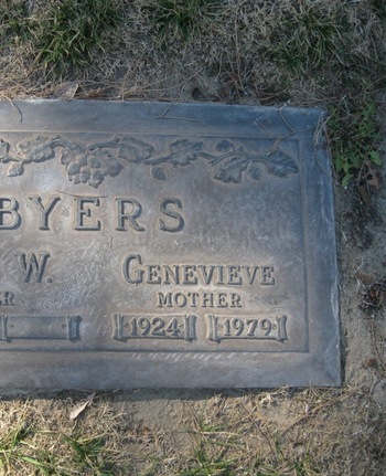 Byers,   Genevieve gravesite