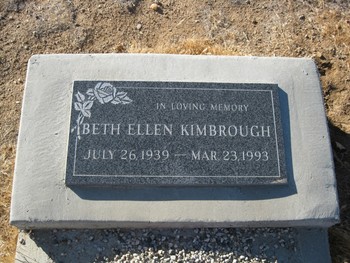 Kimbrough,   Beth Ellen gravesite