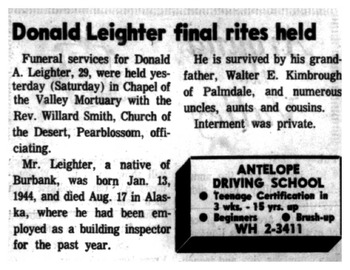 Leighter,   Donald Alfred gravesite