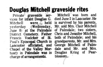 Mitchell,   Douglas G. obituary