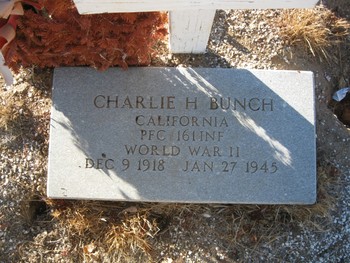Bunch,   Charlie Hilbren gravesite