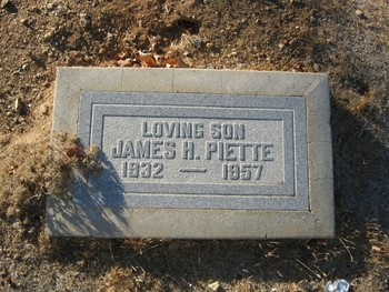 Piette,   James Harrison gravesite