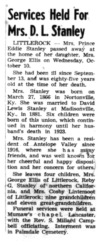 Stanley,   Princetta Eddie ('Prince') obituary
