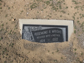 Wright,   Rosemond Bell gravesite
