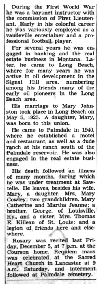 Courson,   Melville John obituary