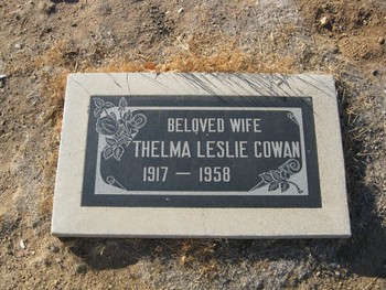 Cowan,   Thelma gravesite