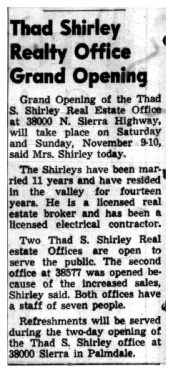 Shirley,   Thaddeus Smith document