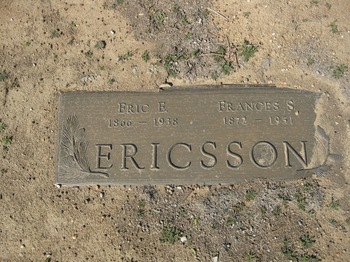 Ericsson,   Frances Clara gravesite
