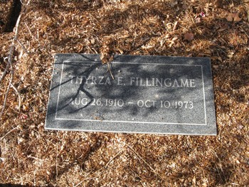Fillingame,   Thyrza Dale gravesite