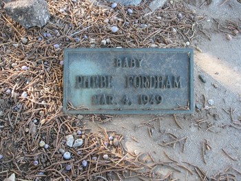 Fordham,   Phebe gravesite