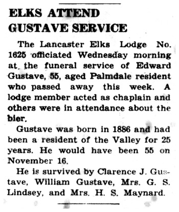 Gustave,   Edward Edwin obituary