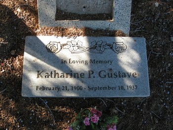 Gustave,   Katharine gravesite